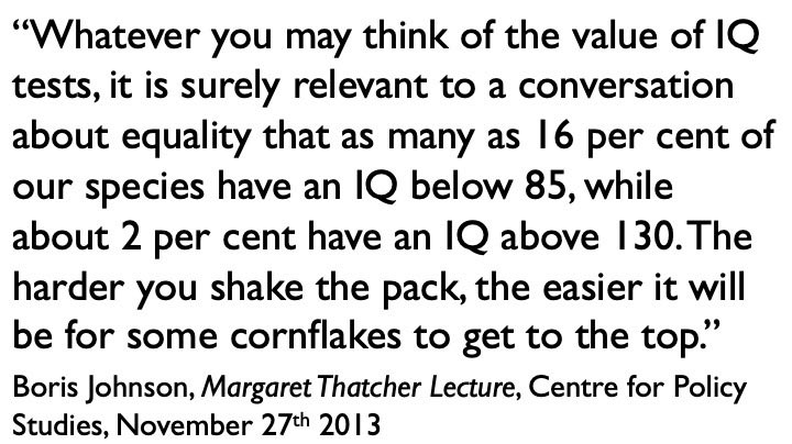 …and added a hint of eugenics, something of a dog-whistle for the far right. His gibberish about cornflakes should not distract us from the fact that he is on alarming territory.   #eugenics  #racism  #ToriesOut  #FFS