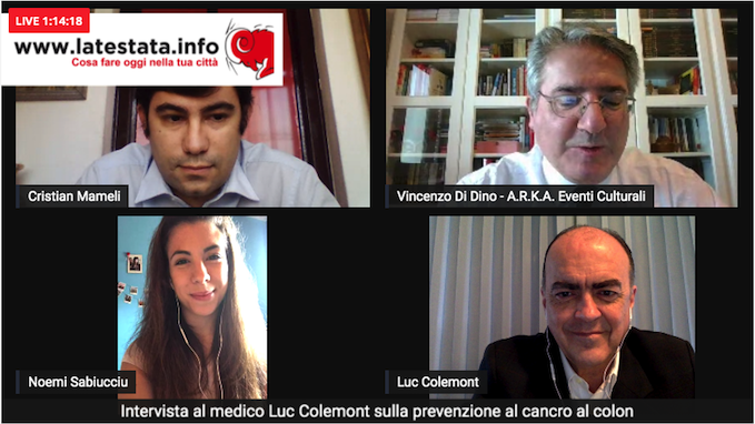 LucColemont's tweet photo. Grazie mille @EditoreCME Cagliari🇮🇹Anche nei tempi #COVID19 attenzione per #cancrocolon. Intervista per #LaTestata #prevenzione 💙 https://t.co/enfr7KjhwS