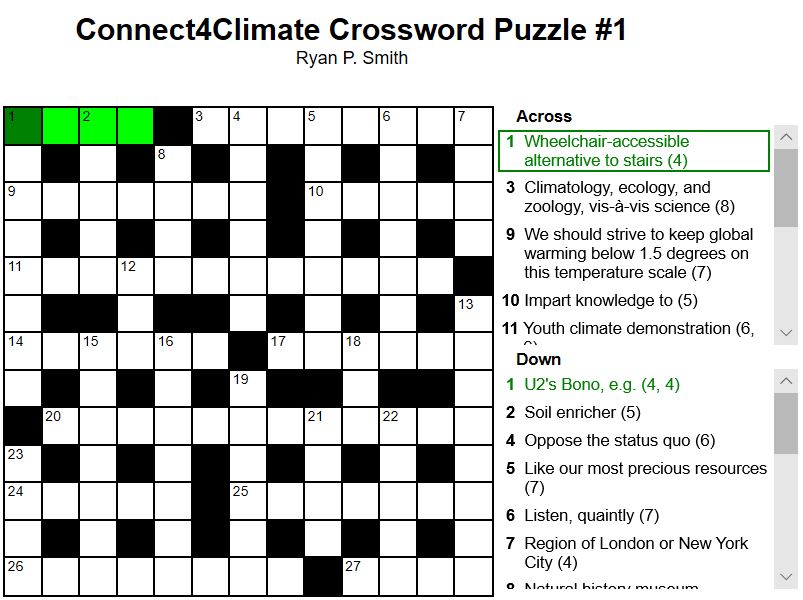 ...first-ever Connect4Climate CROSSWORD PUZZLE! ⚔ Submit your answers by......