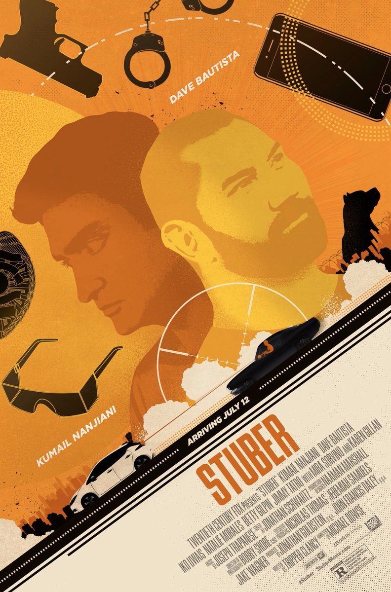 TripperClancy's tweet photo. I know everyone has wild and crazy Sat night party plans, but for the 99.9% of you staying indoors like responsible grown ups, Stuber hits @HBO this evening. 

Here are a few killer posters from @PosterPosse I’ve always dug https://t.co/kBkkh3UKnC