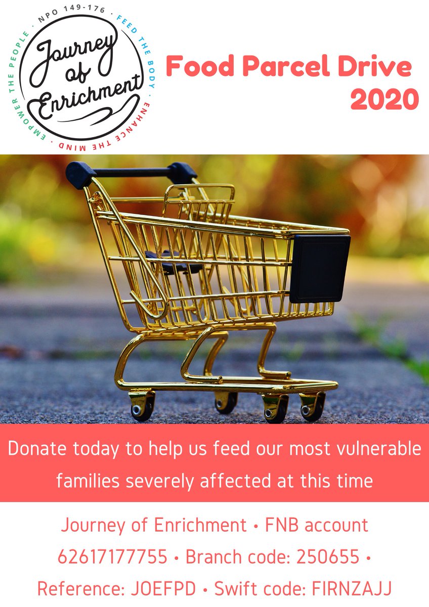 journeyofenrich's tweet photo. #foodparcels
#makeadifference
#feedafamily
#keephopealive
#ubuntu
#donationdrive
#capetown 
#SouthAfricaLockdown 
#Covid19inSA https://t.co/MLnsgFAgub