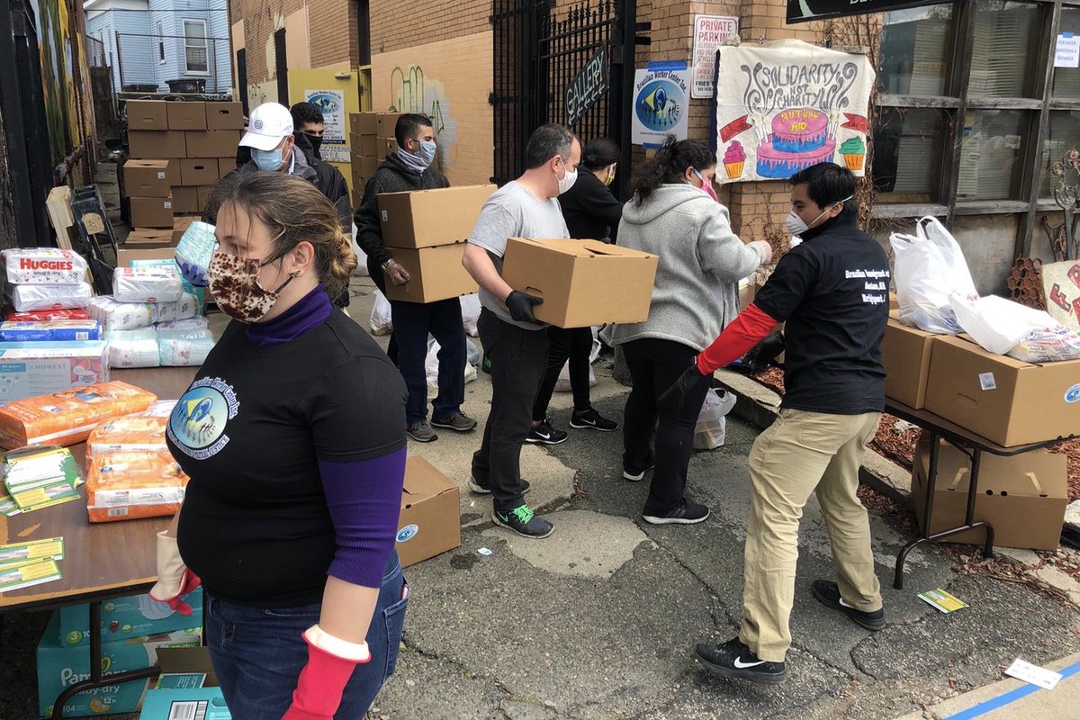 #ICYMI: With #BostonResiliencyFund funds, @BRImmigrantCent distributed food baskets, diapers, and financial support to over 850 families this past Wednesday in #Allston. Thank you to @nrtracy and the BWC team for supporting our community!