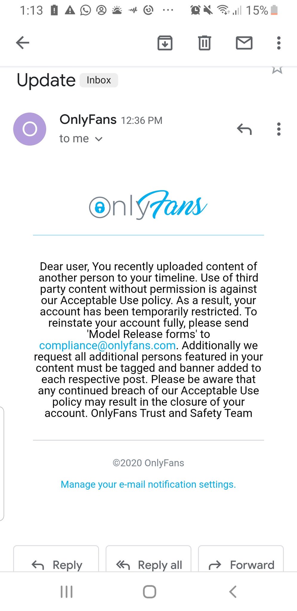Onlyfans model release form