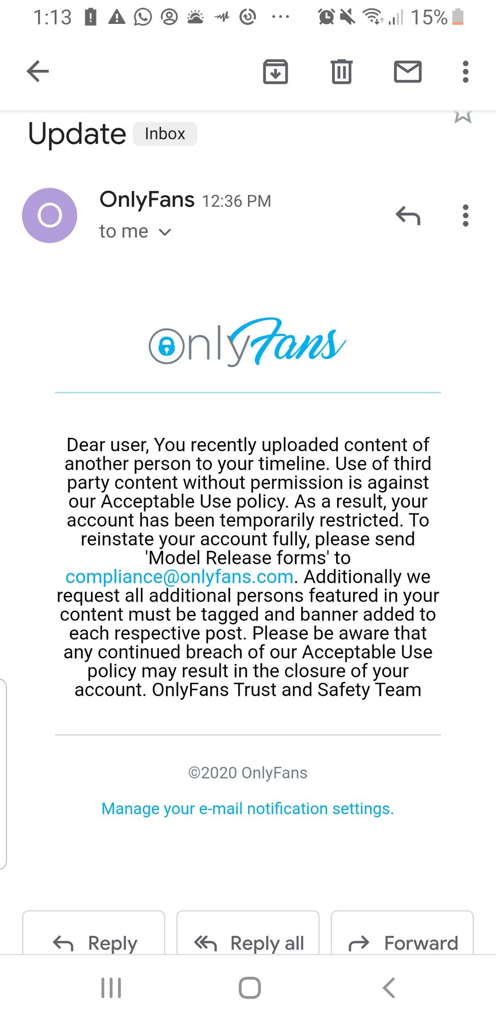 Release forms model onlyfans OnlyStarz