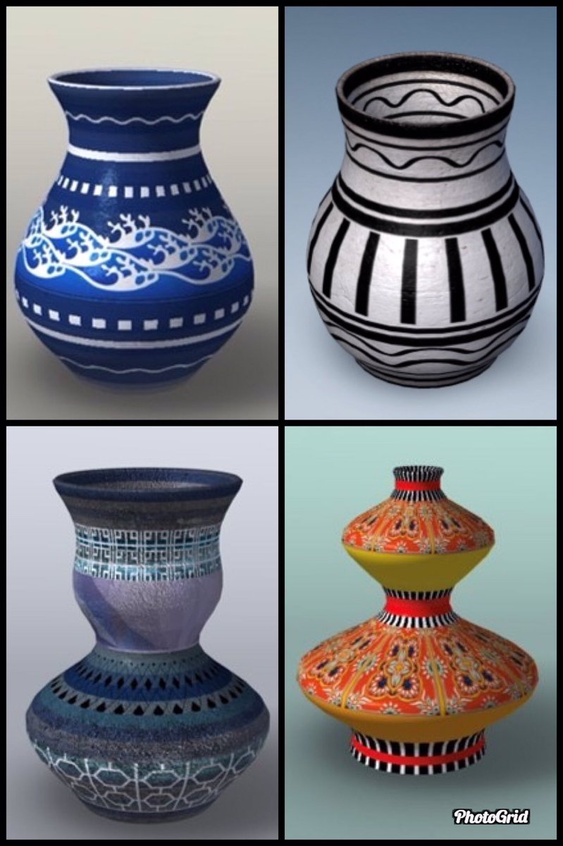 We_CreateArt's tweet photo. What do North’s Ceramics II students do without access to real clay &amp; their potter’s wheels? They make virtual vases, of course! #WESchools #artmatters #creativitymatters https://t.co/UGneEh5Lun