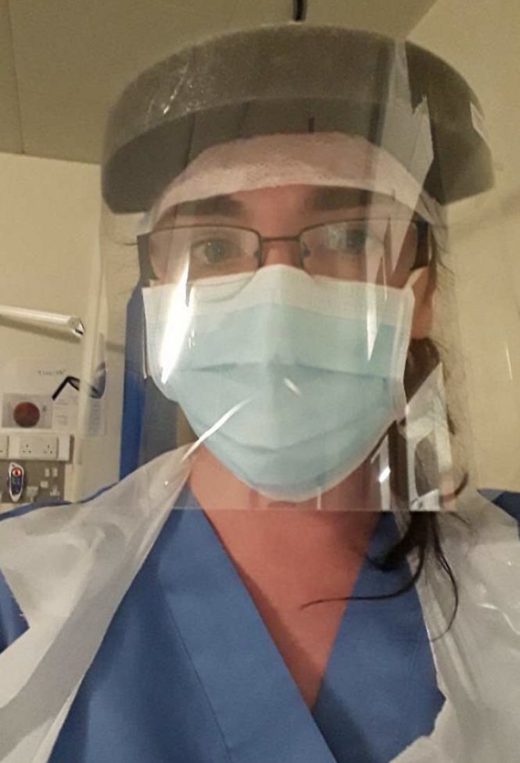 MckeeganClaire's tweet photo. Feeling proud of this #studentnurse @OUBelfast who is also my dear friend @donnafyfe87 and again working tonight in Antrim Hospital along with many #NHSheroes caring for #Covid_19 patients and selflessly risking her health in the process 💙🙏🏻👏🏻 https://t.co/eCXP4DmFbe