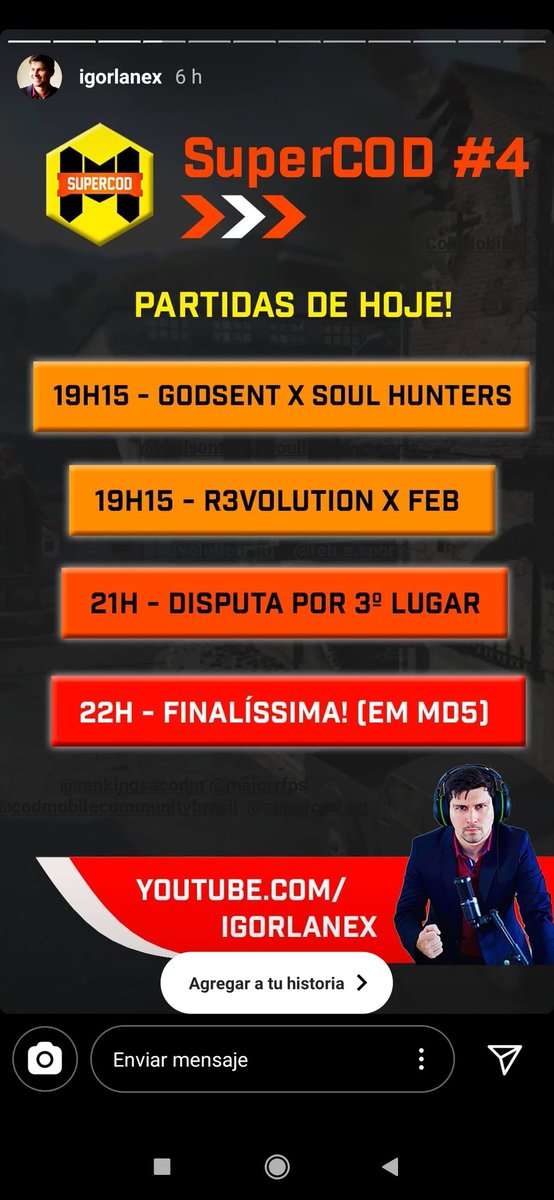 Empezamos en la #SuperCod <a href="/IgorLanex/">LaneX 🔥</a> Vs #FEB un encuentro duro a las 18:30🇨🇱 19:30 🇧🇷🇦🇷
A meternos a la final 😎🔥