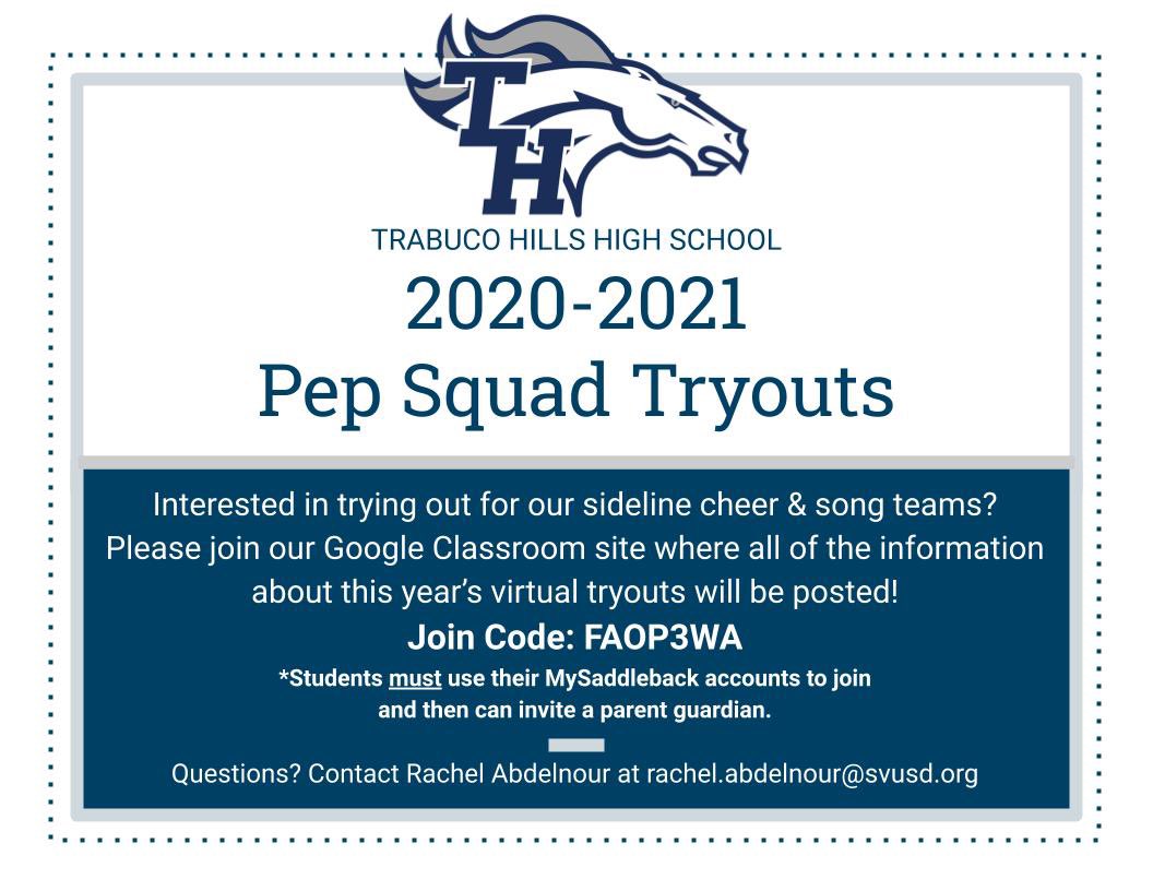 Students: Use your MySaddleback.org accounts to join and then add a parent/guardian!