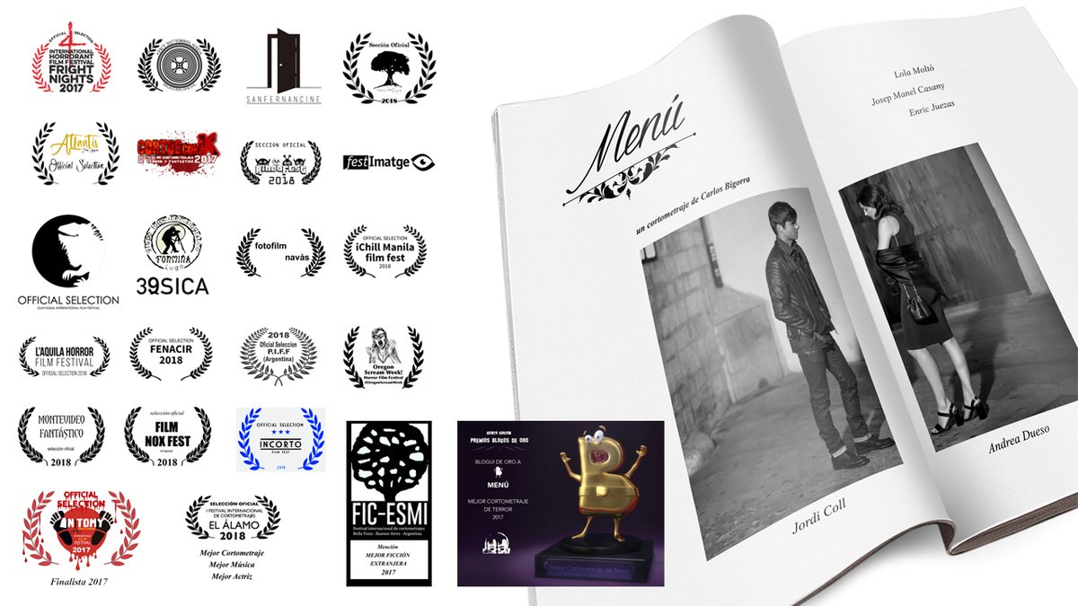 CarBiBa's tweet photo. ¡ESTRENO en abierto de MENÚ!

Tras recorrer multitud de festivales alzándose, entre otros, con el @BlogosDeOro a MEJOR CORTOMETRAJE DE TERROR, liberamos nuestra aventura más arriesgada, con @AndreaDueso  y Jordi Coll.

A un clic:

COMPARTE (Y DISFRUTA)

https://t.co/AQFDSE2ziv https://t.co/5b9cFdCb48