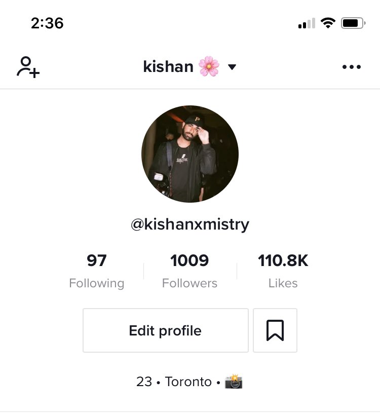 TikTok Account Screenshot