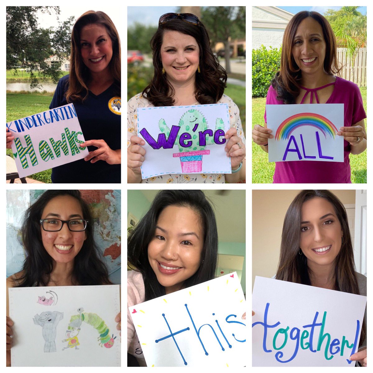 MsRundle's tweet photo. We’re all in this together! #kindergartenrocks #distancelearning #muteyourmic @HiddenOaksK8 @pbcsd https://t.co/RYqrdwRAnk