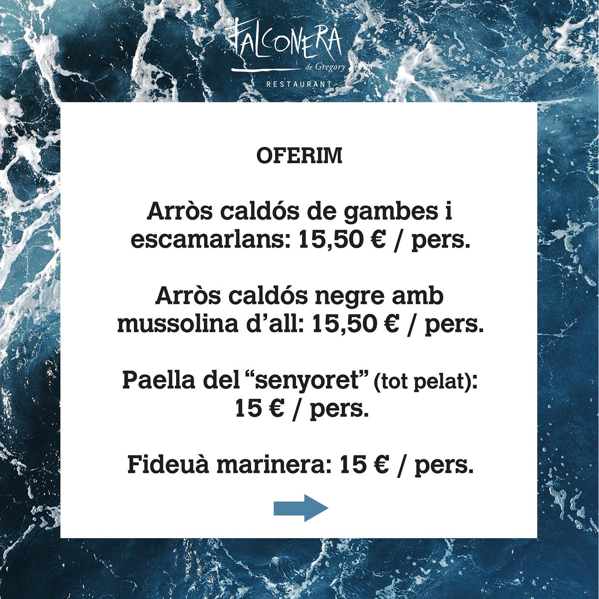 falconera_roses's tweet photo. A partir de demà oferim servei a domicili d’alguns arrossos 😋😋 #restaurantfalconera #serveiadomicili #confinament #quedatacasa #lacuinadelvent https://t.co/u7PtuOCFOx