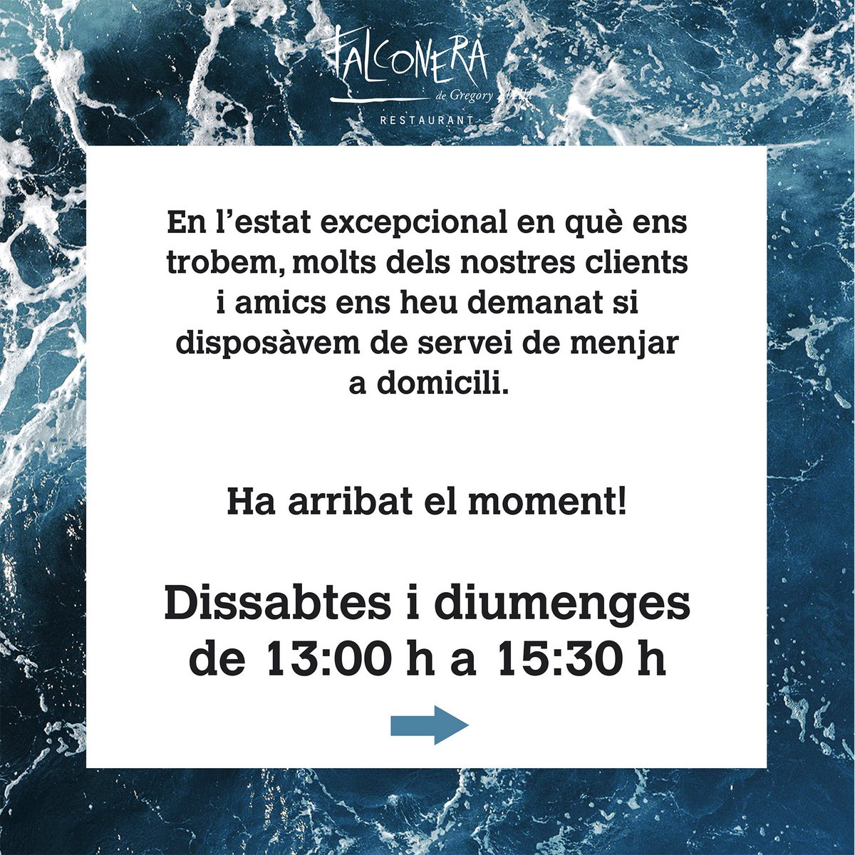 falconera_roses's tweet photo. A partir de demà oferim servei a domicili d’alguns arrossos 😋😋 #restaurantfalconera #serveiadomicili #confinament #quedatacasa #lacuinadelvent https://t.co/u7PtuOCFOx