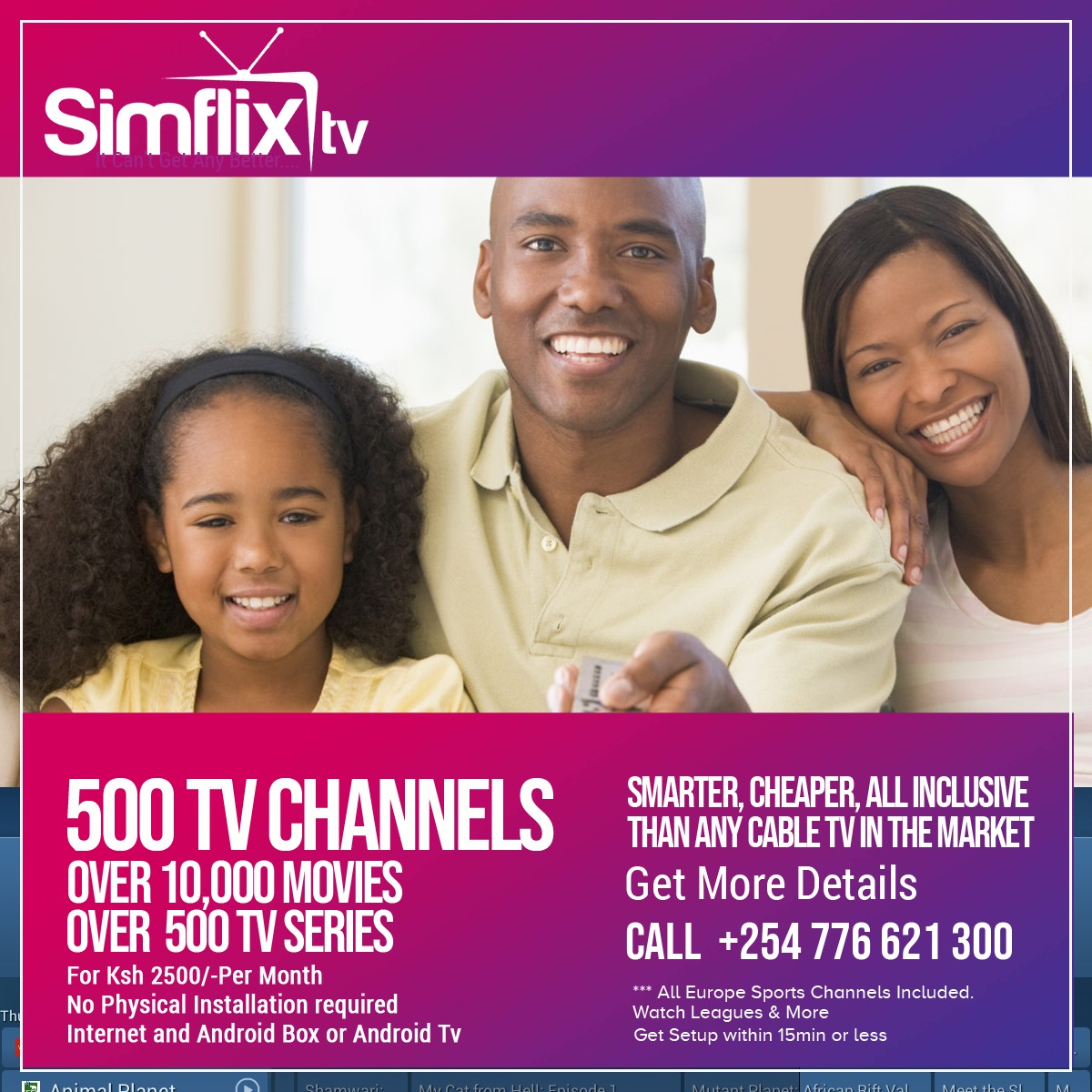 Ultimate TV Entertainment. Visit simflixtv.com to Sign Up Today!!!