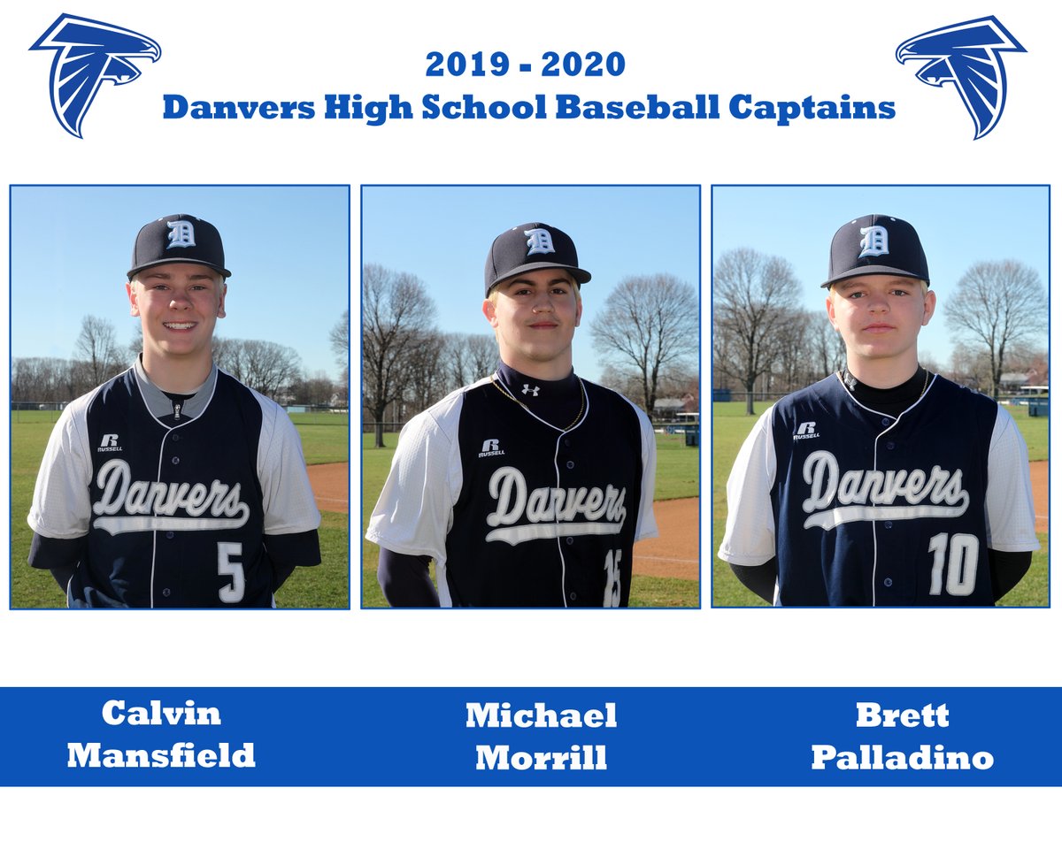 Hoping to still see some baseball this spring but either way...here are the 2019-2020 Danvers High School Varsity Baseball Captains. Congratulations @cmans15 <a href="/mikemorrill34/">Mike Morrill</a> <a href="/brettpalladino8/">Brett Palladino</a> #FalconPride #PlayBallPLEASE.  <a href="/WeAreDanvers/">Danvers Falcons</a> <a href="/PhilStacey_SN/">Phil Stacey</a>