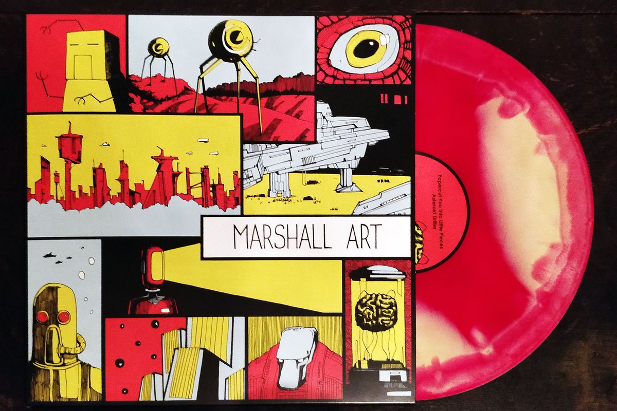 VGMWAX's tweet photo. Marshall Art by @MarshallArtBand pressed on red and yellow starburst vinyl by @STSPhonoCo. Check out the interview &amp; review now at https://t.co/WeIRZ8miEm

#vgmwax #vgm #vgmvinyl #vinyl #chiptune https://t.co/uIxZRwN4N8