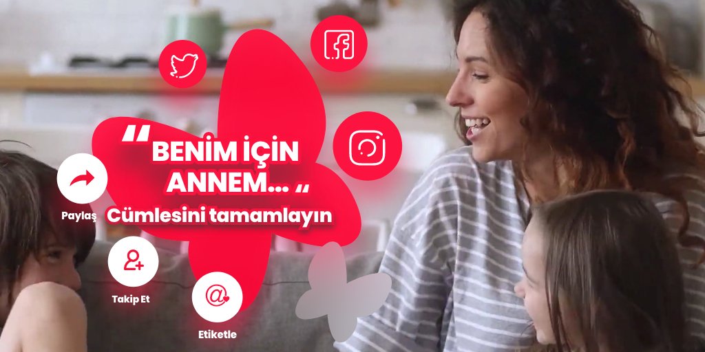 Kelebek’ten 1000TL hediye çeki kazanma şansı!

Bu tweet'i rt yap 'Benim için annem...' cümlesini tamamla, anneni veya arkadaşını etiketle, tweet'i beğen ve bizi takip et Kelebek’ten 1000TL hediye çeki kazanma fırsatını yakala!
Annelerimiz gülsün diye...

#AnnemKalbimdeTek