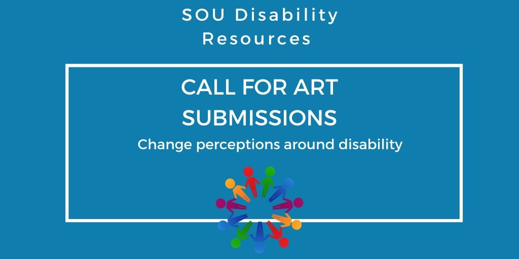 SOARsou's tweet photo. Disability Resources is inviting the SOU community to submit art pieces that change the campus culture and mindset around disabilities. Submissions close Friday, April 25th, 2020. Find more information at https://t.co/32Th84mPOU https://t.co/xSfgpl38gQ