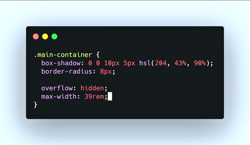23/25 Here, we set the container to never exceed 39rem. Here's how I got 39rem: Screen Width = Padding Left + Container Width (CW) + Padding Right => 670px = 1.5rem + CW + 1.5rem => CW = 670px - 3rem = 41.875rem - 3rem (16px = 1rem hence 670px = 41.875rem) ~= 39rem