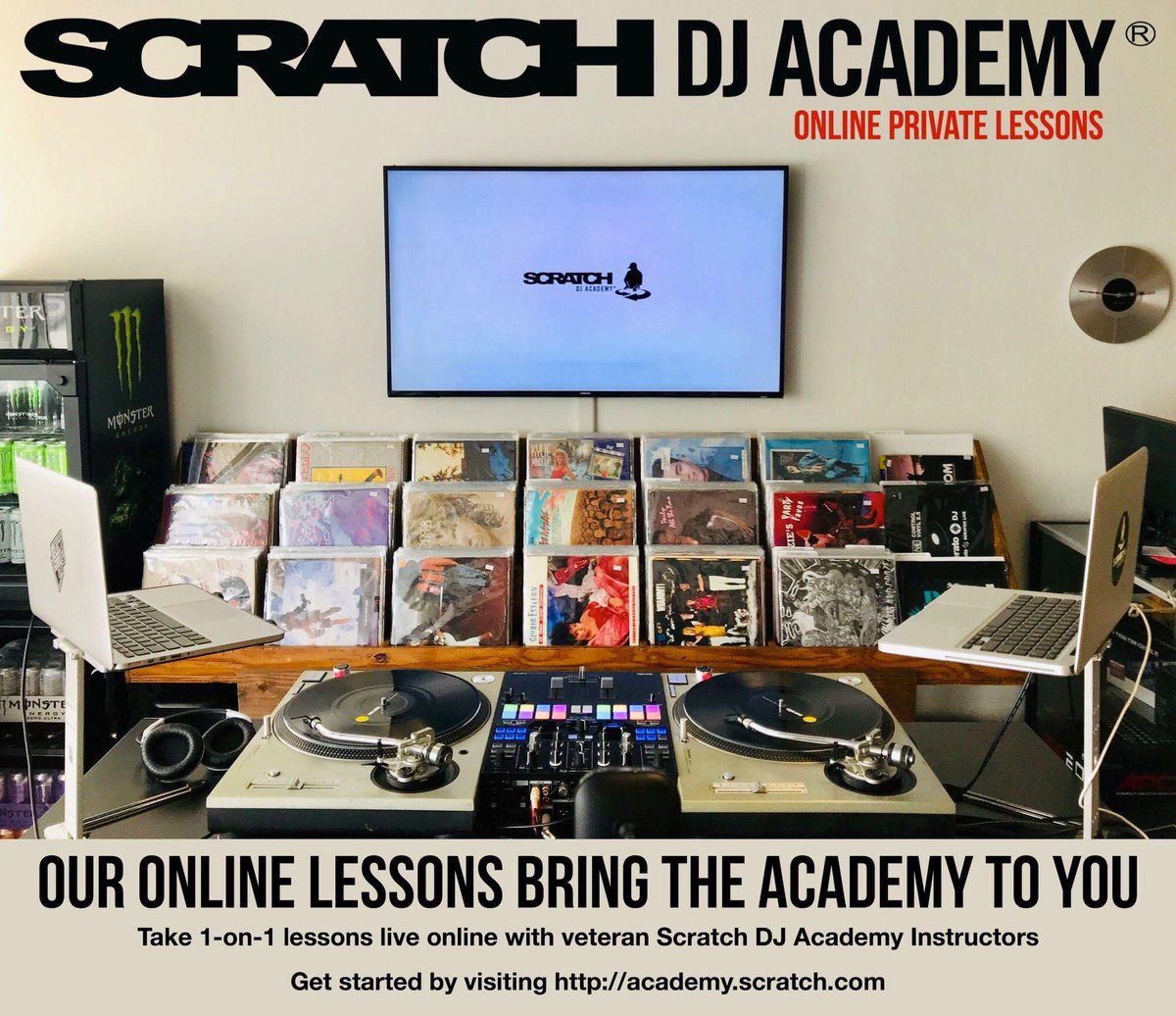 ScratchMiami's tweet image. Our online lessons bring the academy to you 🎧🎹Whether you're into @Serato, #Traktor @Rekordbox, or @Ableton. Our veteran instructors will custom tailor your experience with any piece of DJ gear. We offer online lessons for everyone from beginner enthusiasts to experienced DJs.