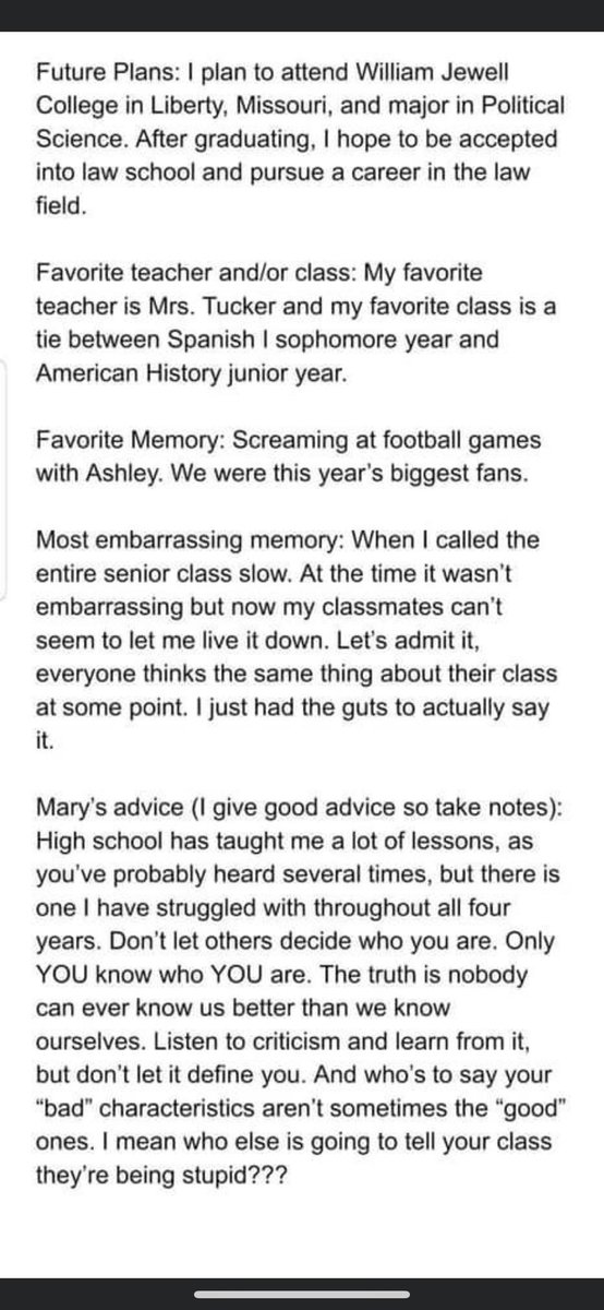 Senior Spotlight #14, Mary Leniton!