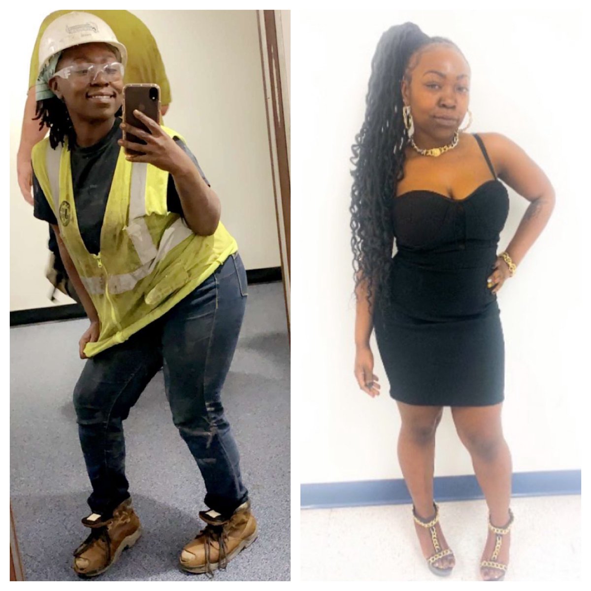 goddesstokunbo's tweet photo. better get you a construction worker bae 👷🏾‍♀️😊 #womeninconstuction #local486 #unionplumber #transformation #getyouagirlwhocandoboth https://t.co/yru7W2hTo7