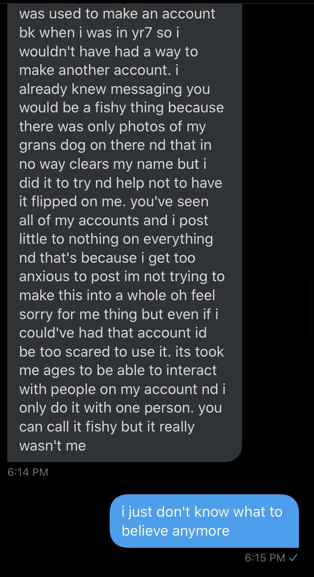 and yes it smelled like fish cause Catfish Chloe follows this dog chick on her spam & main insta account.... but ofcourse she defends herself again when i tell her its fishy 