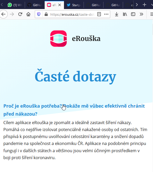 keeskoenen's tweet image. De #broncode van de @CapgeminiNL app is een rechtstreekse rip van de app &quot;eRouška&quot;, wat volgens mij &quot;mondmasker&quot; betekent. Ik ga vanavond kijken naar sources, maar sla deze even over. Beter van een 8 een 9 maken dan van een 3 een 5, imho.