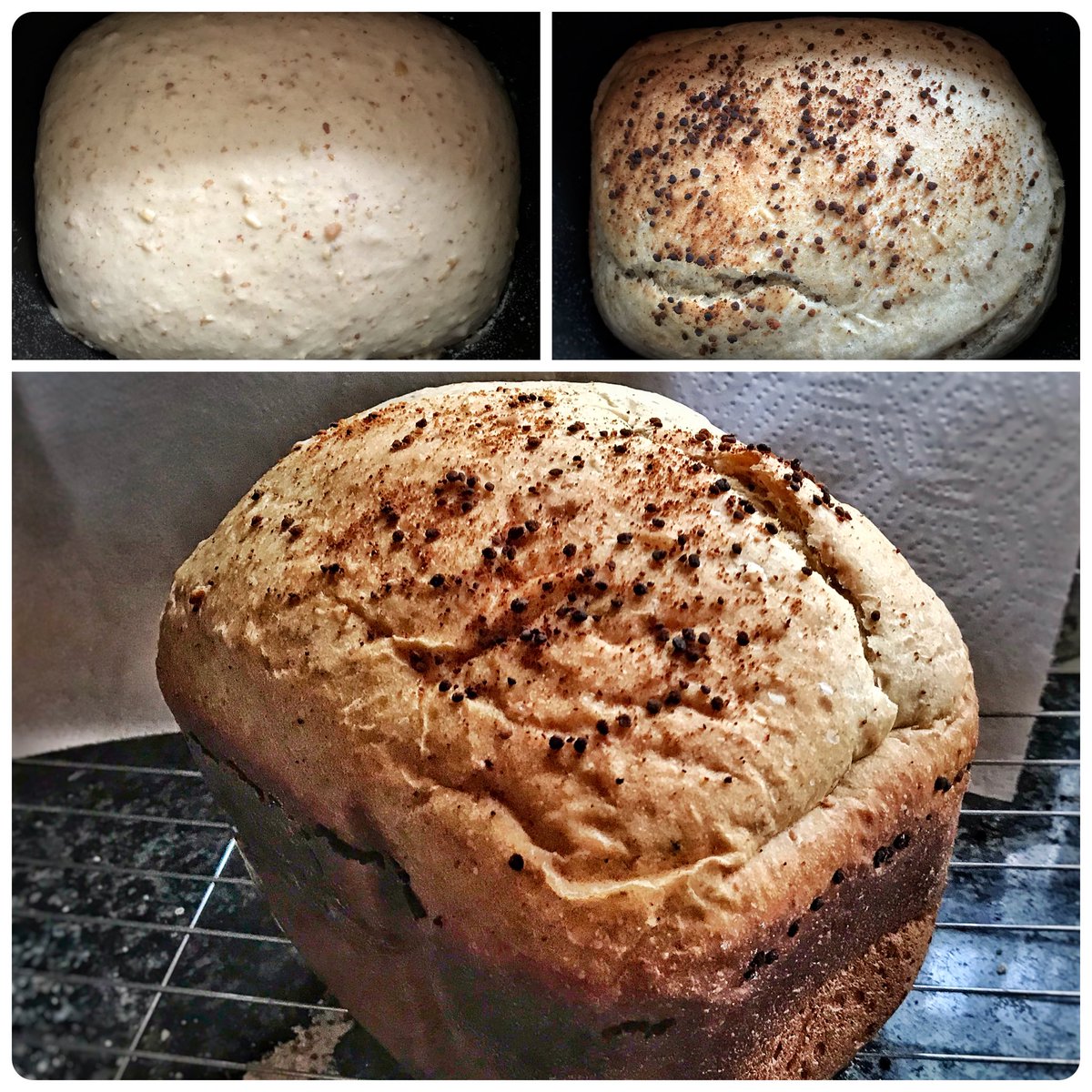 Rather than waste some over-ripe bananas, it was time to make my peanut butter &amp;banana bread
Always one for experimenting w/ homemade bread (thats how peanut butter &amp;banana bread came abt) this loaf made use of lemondrop chilli honey instead of sugar
Can’t wait to try it toasted