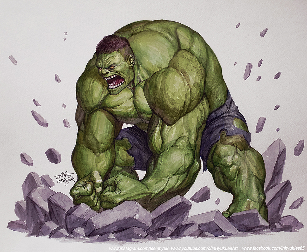 DeviantArt on Twitter: "Soooo… How is your Saturday going? 🎨 “Hulk Smash”  by @inhyuklee: https://t.co/A38EPV1Hez #Hulk #FanArt #PencilArt… "