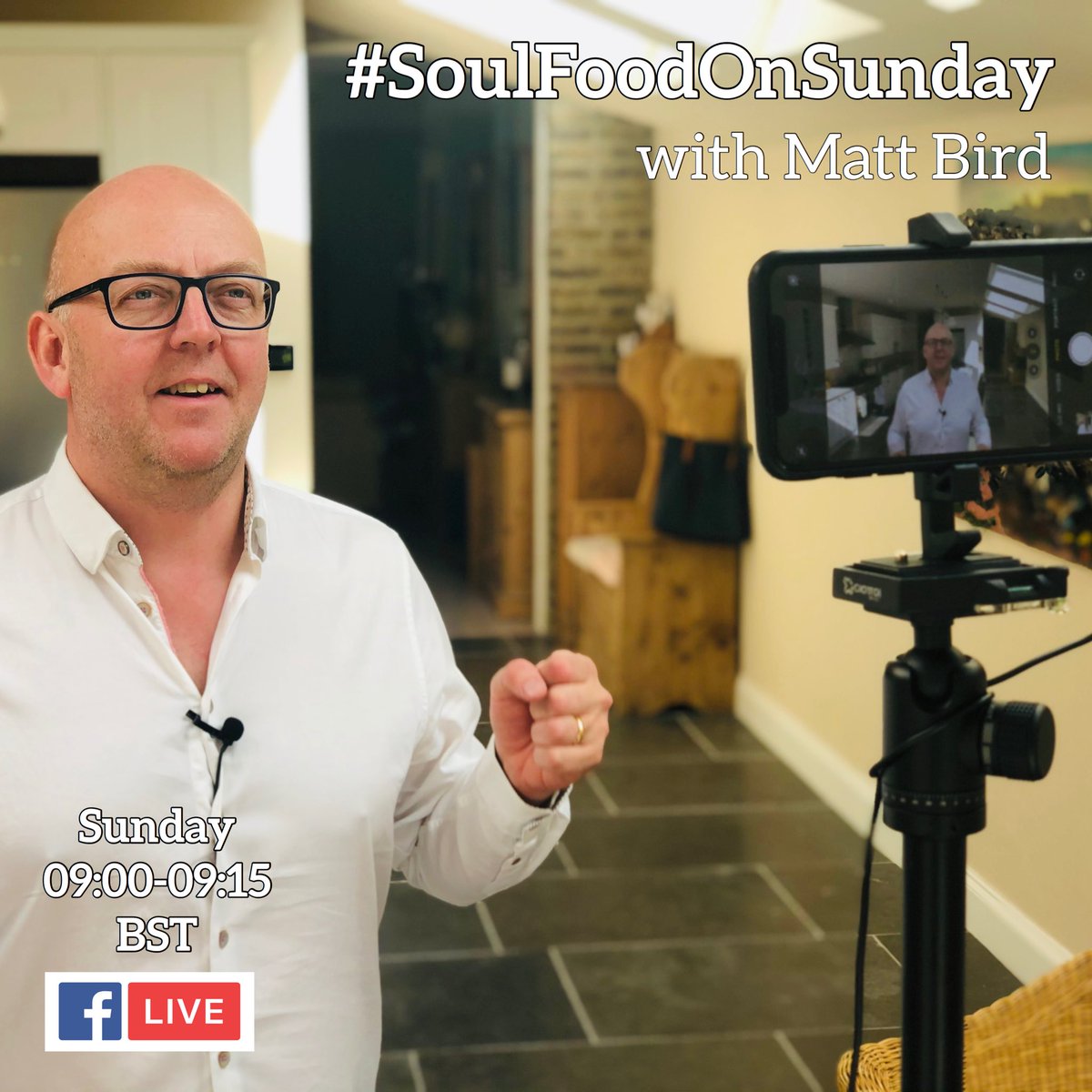 CinnamonNetAU's tweet photo. In these extraordinary times we all need some deep encouragement - join @MattBirdSpeaker for #SoulFoodOnSunday on Facebook live tomorrow 09:00-09:15 BST https://t.co/zrVSjtShgA