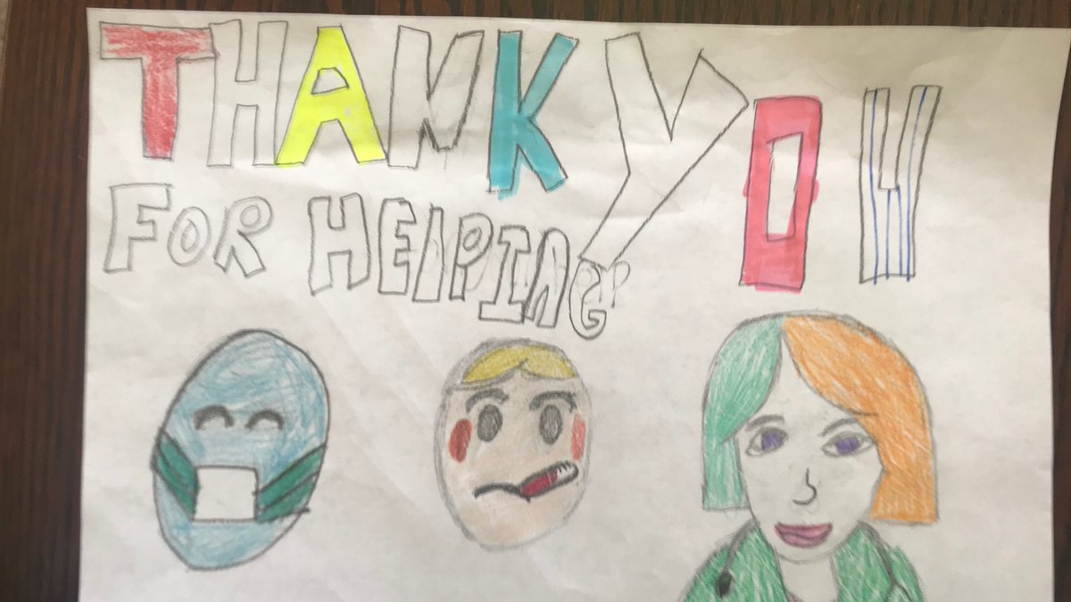 2nd in a series of Thank You's made by my Ss to all #healthcareworkers for everything they are doing to help people with covid19. #ccsd93 #rdsbulldogs #ProudToBeD93