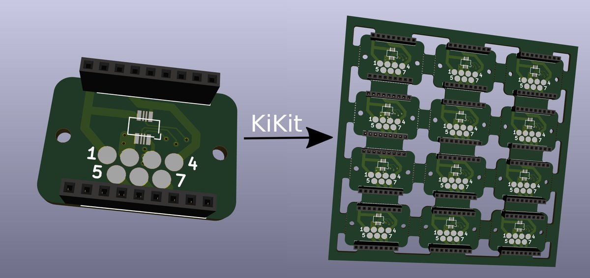 I created a tool called KiKit for the automatization and panel creation of <a href="/kicad_pcb/">KiCad PCB</a>  boards. Setup it, push your boards to a repository, KiKit creates panel in CI  and you can download it on a webpage. Locally just call make to get your panels.

github.com/yaqwsx/KiKit