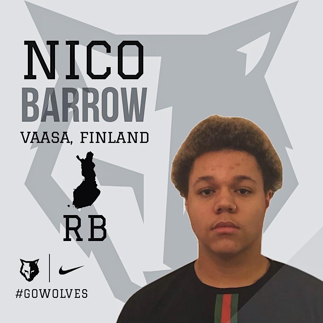 Riverside_FB's tweet photo. We are proud to welcome @BarrowNico  c/o 2021 RB from Vaasa, Finland to the Riverside Family. 6'0", 220lbs, Nico is a great athlete and we can't wait to see him take on the US this fall. 🇫🇮🇨🇦 #GoWolves https://t.co/ssPHttzmgi