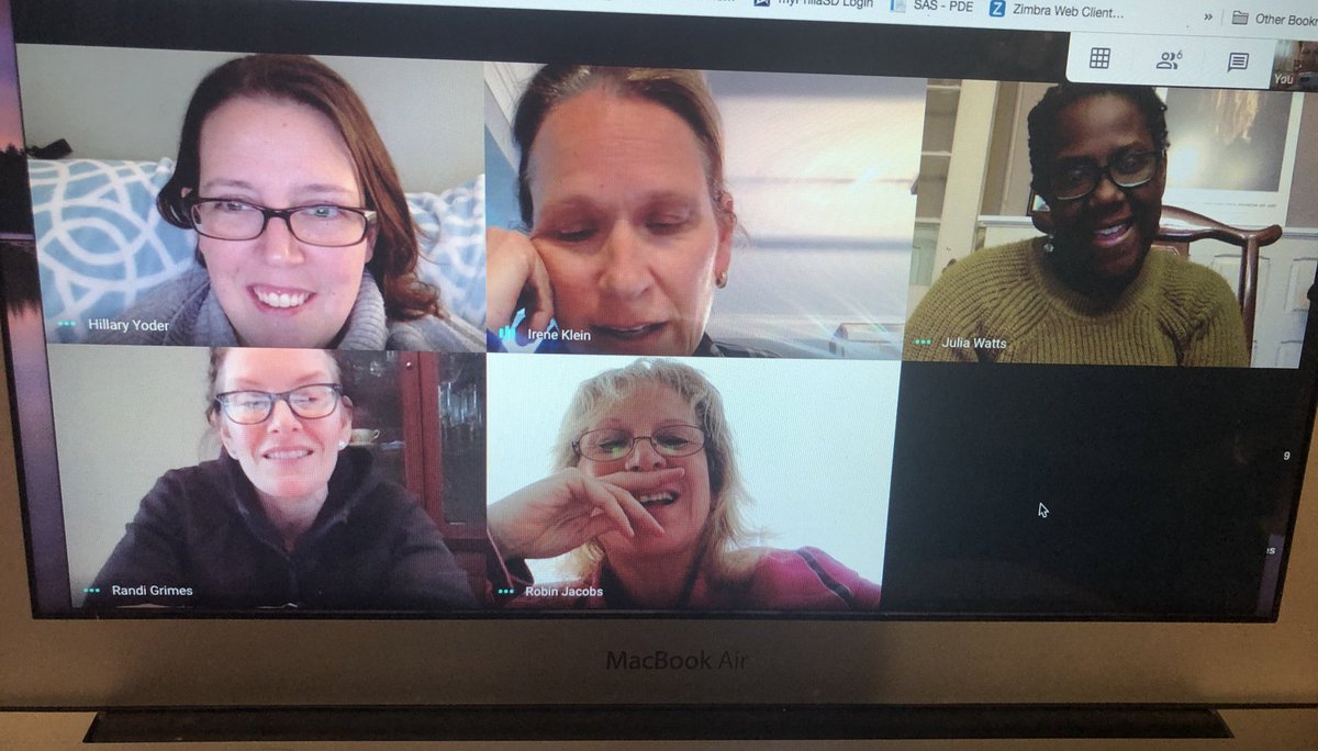 TeachnSwim's tweet photo. Had so much fun planning and practicing! CW staff working hard on a Saturday!  #WeAreCookWiss #TeachFromHome #teachershelpingteachers #teacher #phled https://t.co/nEtP1QvykI