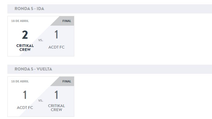 Eliminación frente a <a href="/CritikalCrew/">CRITIKAL CREW</a>  nos despedimos del torneo de <a href="/MovistareSports/">Movistar eSports</a> #SeguimosConectados Nuestro primer torneo era y no será el último. Ahora en busca de una liga en la que podamos seguir creciendo. Si algún equipo supiera de alguna donde inscribirnos que nos escriba