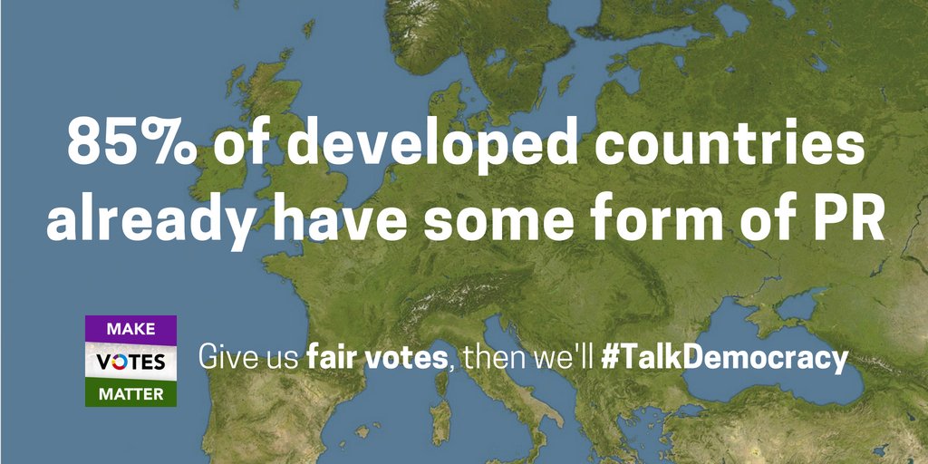 The UK is highly unusual in using First Past the Post.

Most democracies decided many decades ago that their parliaments should reflect how their people vote.

Only in a handful of countries have those with power continued to insist that this would be unwelcome or even dangerous.