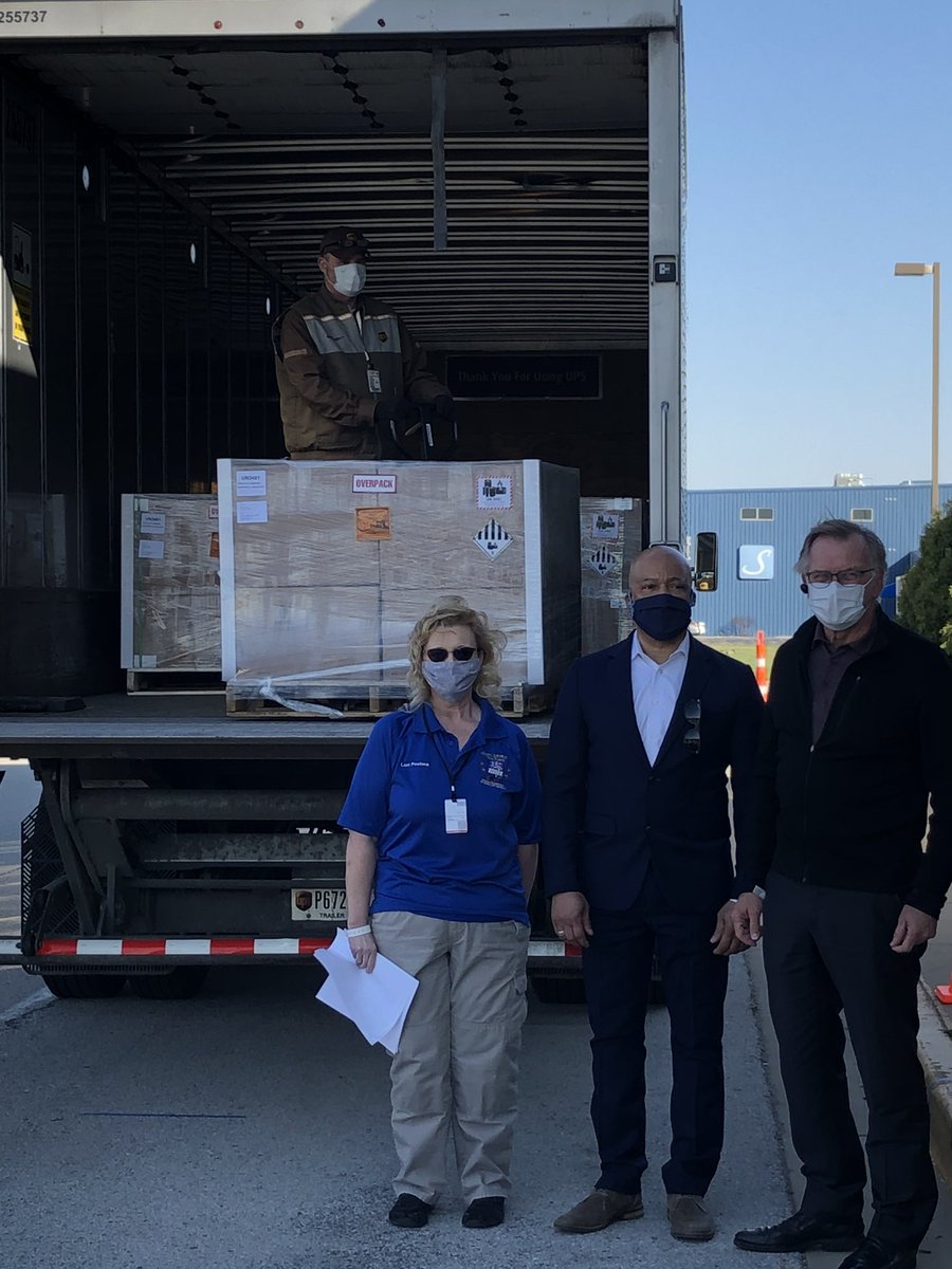 UPS ventilators for 34 North West Indiana Hospitals-Great job to the Hammond UPS’ers- It was a team effort