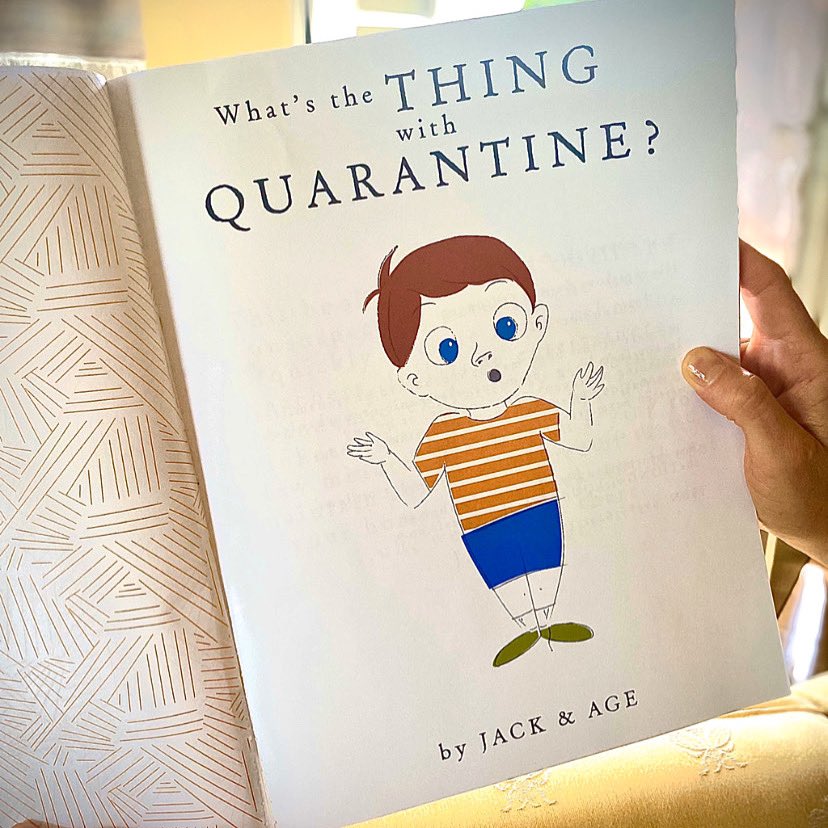 Jacksheely's tweet photo. My friend and I wrote a book to help kids understand what it means to quarantine called “WHAT’s the THING with QUARANTINE?” 50% of profits go to @WHO. On amazon now: https://t.co/qk4YjBVPJQ https://t.co/VoFgYAGqxJ