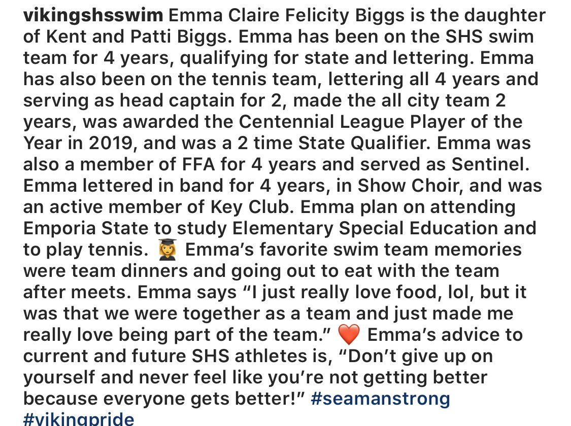 Fifth and Final Senior Spotlight for the 2020 Lady Vikes!! Congrats!! <a href="/ecb5923/">Ecaaana</a>