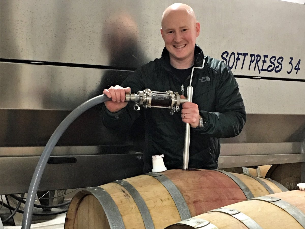 Seth has been hard at work on our latest batch of wines. Our Member exclusive Montepulciano 2018 &amp; Petit Sirah have been met w/ rave reviews from our wine club family &amp; we have a feeling he might have a few more tricks up his sleeve as the year rolls on! #wine #winemaker