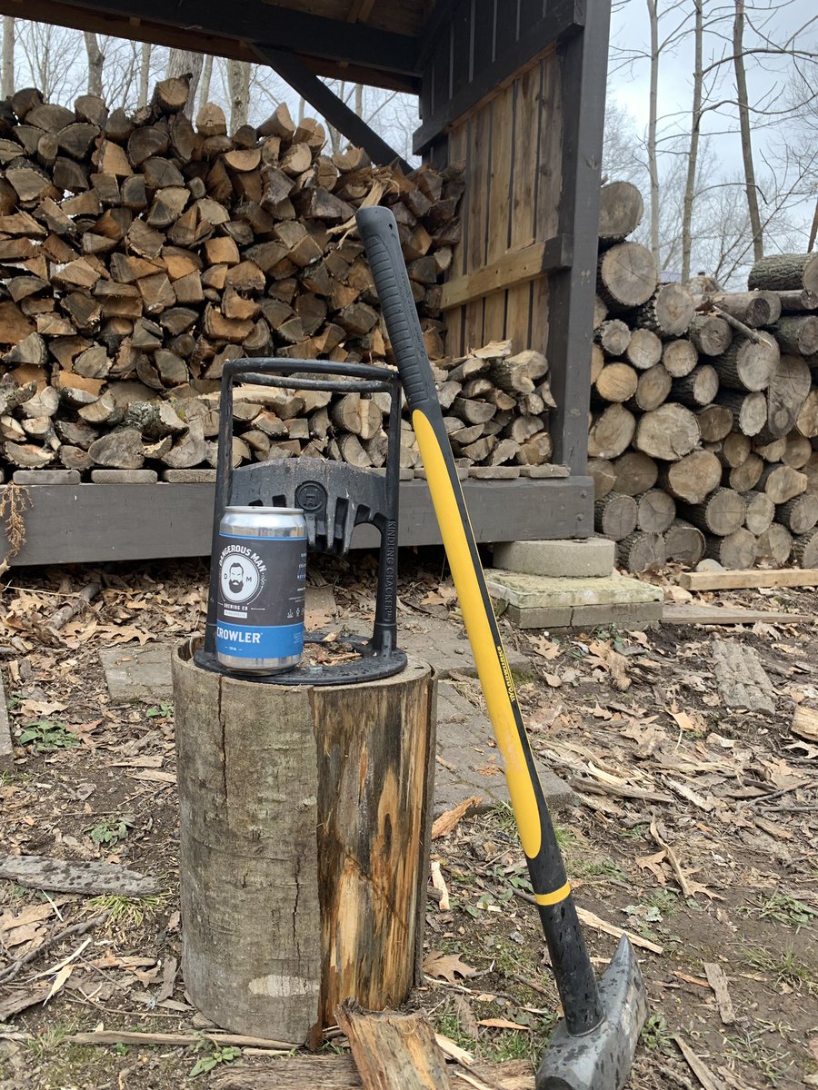 wisty11's tweet photo. @DangerousMan7 Kolsch for the win while splitting wood... #supportlocalbrew #craftbeer https://t.co/IldMdDEk3m