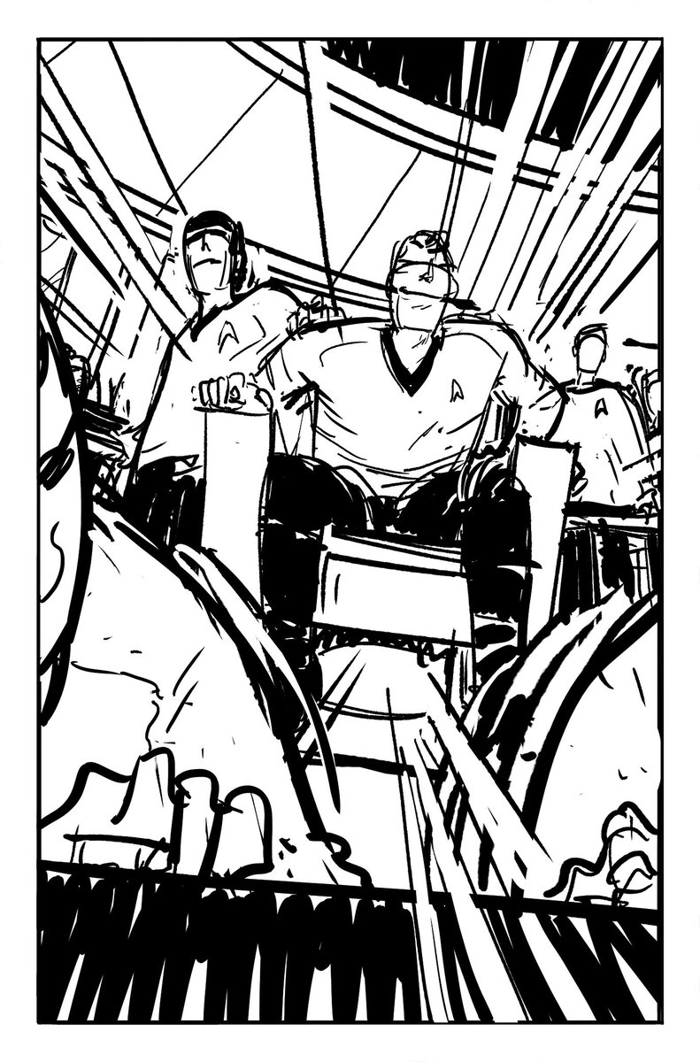 Some process stuff from that Star Trek piece this morning :)
Been doing much more digital in light of paper being a tangible thing I'd have to order/leave the house for.