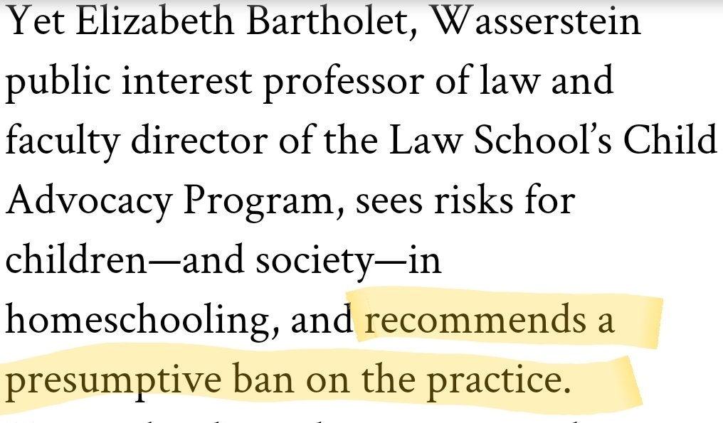 Harvard's Elizabeth Bartholet "recommends a presumptive ban" on homeschooling.They are coming after your right to educate your own children at home.