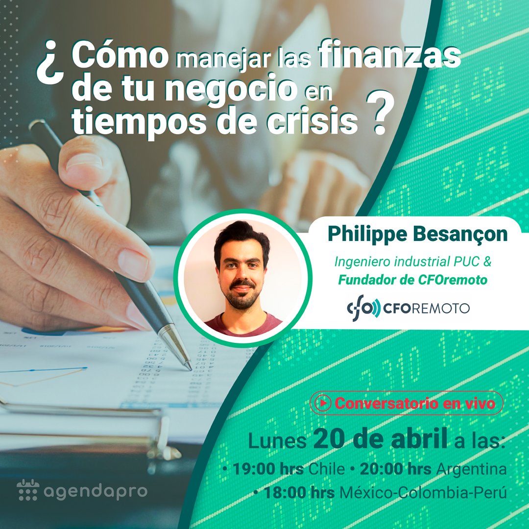 Les compartimos esta iniciativa de <a href="/agendapro/">agendapro</a> y <a href="/CFOremoto/">CFOremoto</a>, miembros del portafolio de UDD Ventures, para aportar a las empresas afectadas por la crisis. Link para suscribirse:hubs.ly/H0pDq4F0