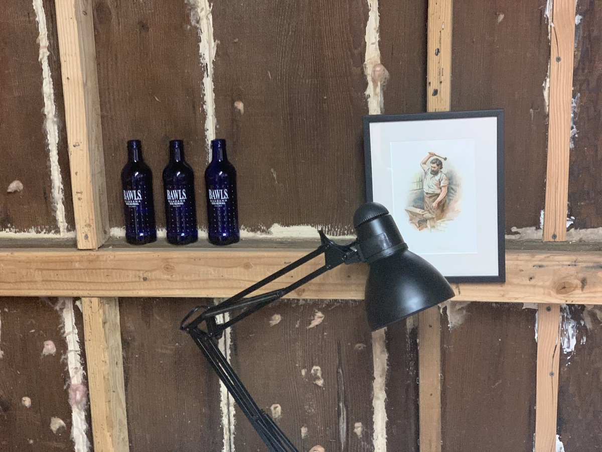 Bawls bottles on 2x4