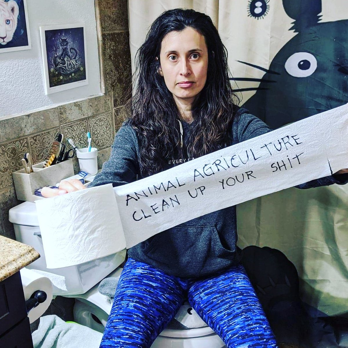 Animal Agriculture is the leading cause of global pandemics like #covi̇d19  We are stocked up on toilet paper, but we aren't talking about solutions.

#animalliberationonlineassembly #animalliberation
#cancelanimalag
#aloa
#pandemic2020 
#pandemic 
#dxe