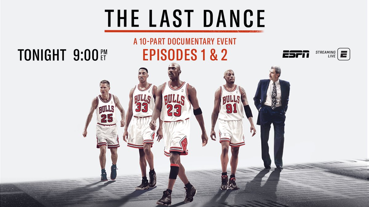 NBA's tweet photo. NOW PLAYING.

#TheLastDance on ESPN 📺 https://t.co/VLYGScjuZA