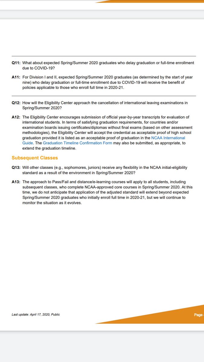 redstorm_sports's tweet photo. Some good, well awaited, answers to big questions for seniors student-athletes about NCAA compliance! Athletes wanting to compete next year in college should read this. If you have question please reach out. Many questions are answered here!!! https://t.co/glqvuOkaUH