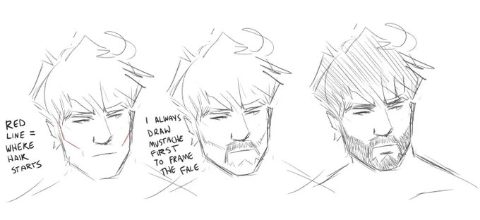 i give my friend tips on how i draw facial hair, you can have it too 